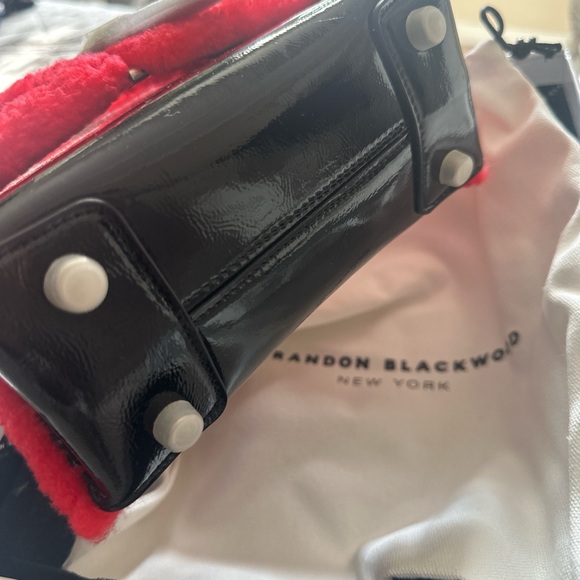 Brandon Blackwood black and red shearling mini bag - Picture 2 of 4